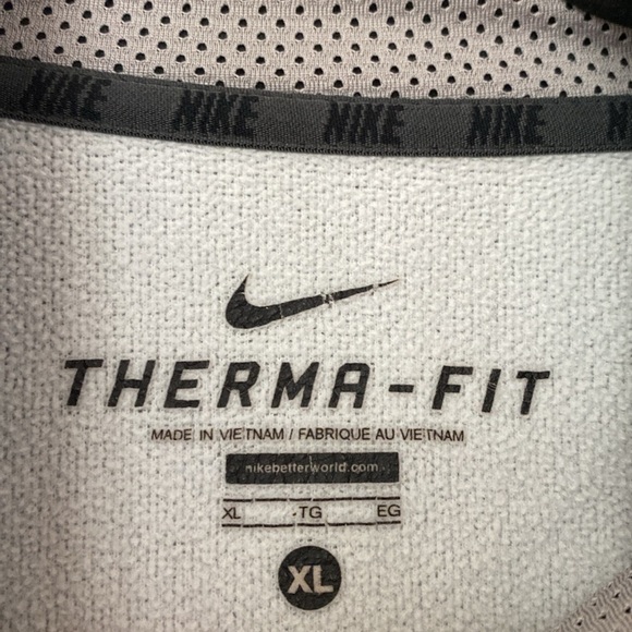Nike Golf Thermafit Gray Grey Black Swoosh Pullover Jacket Sweatshirt Size XL - Picture 6 of 8